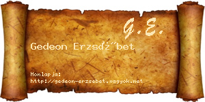 Gedeon Erzsébet névjegykártya